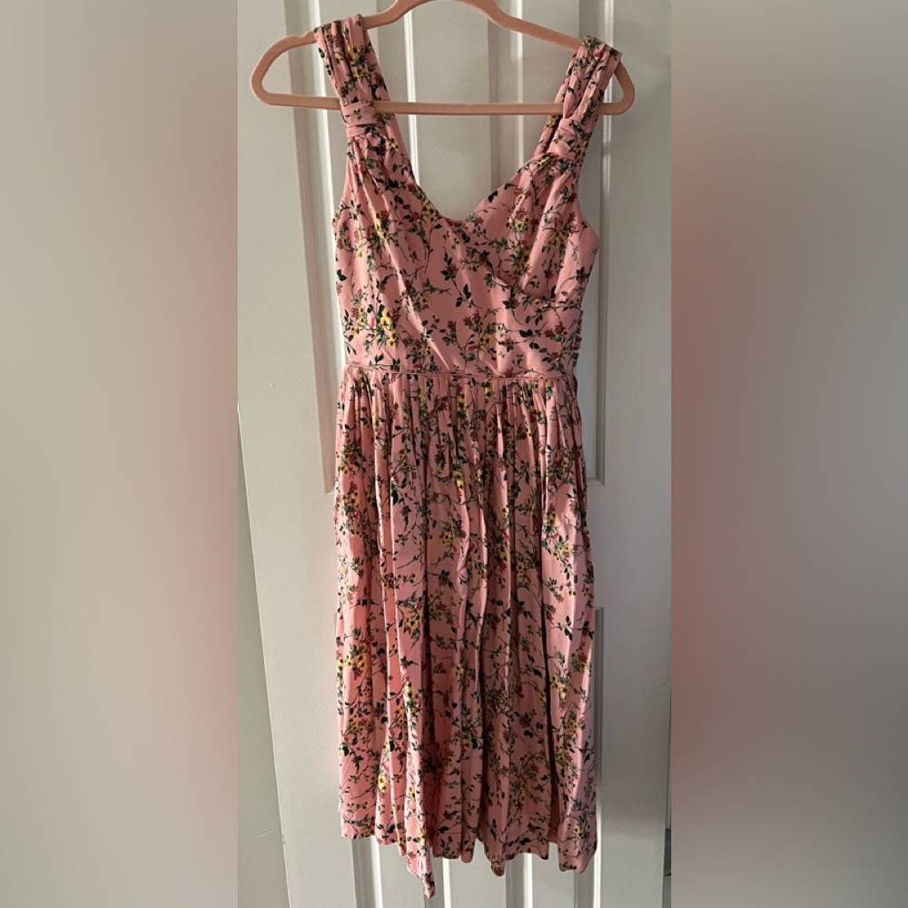 Floral Pink Sleeveless Dress gal meets glam